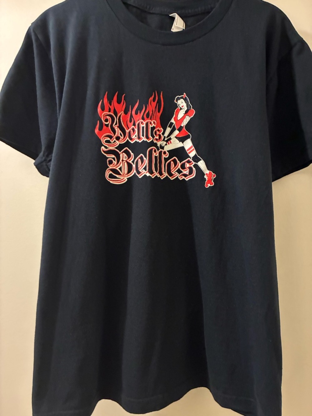 Rare 2008 Chicago Windy City Rollers 'Hell's Belles' Roller Derby Shirt - Small